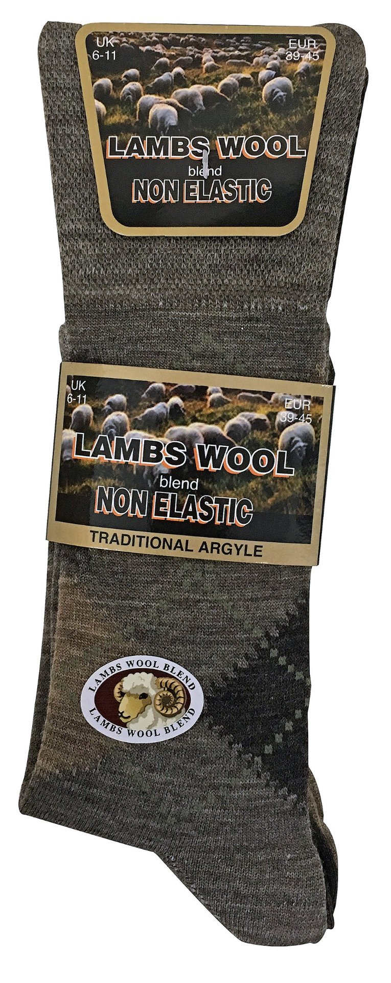 3 Pairs Mens Warm Lambs Wool Non Elastic Socks - Nexellus