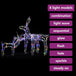 3 piece christmas light display reindeers 229 leds - Nexellus