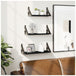 3 Piece Wall Shelf Set Black Engineered Wood - Nexellus