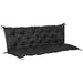 3 seater garden bench cushion outdoor seat pad with ties black - Nexellus