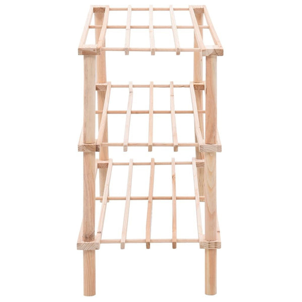 3 - Tier Shoe Rack Solid Fir Wood - Nexellus