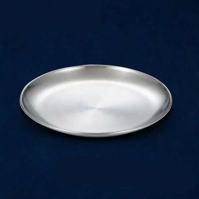 304 korean stainless steel plate barbecue plate simple buffet plate - Nexellus