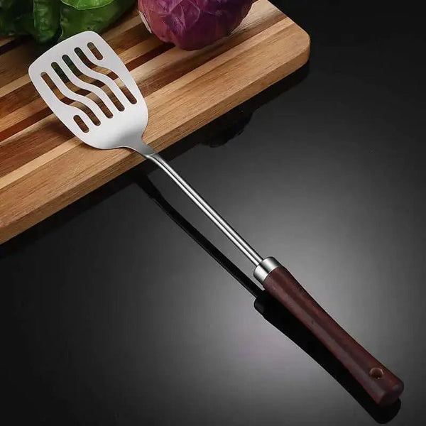 304 stainless steel kitchen utensil set with wooden handle new design - Nexellus