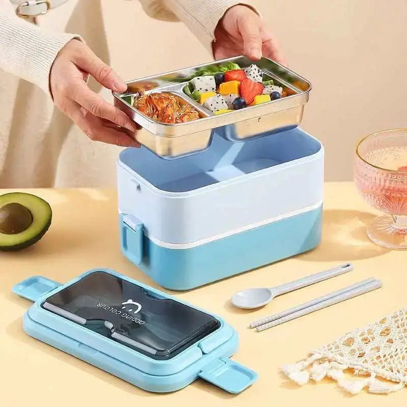 304 stainless steel lunch bento box heating portable fast food - Nexellus