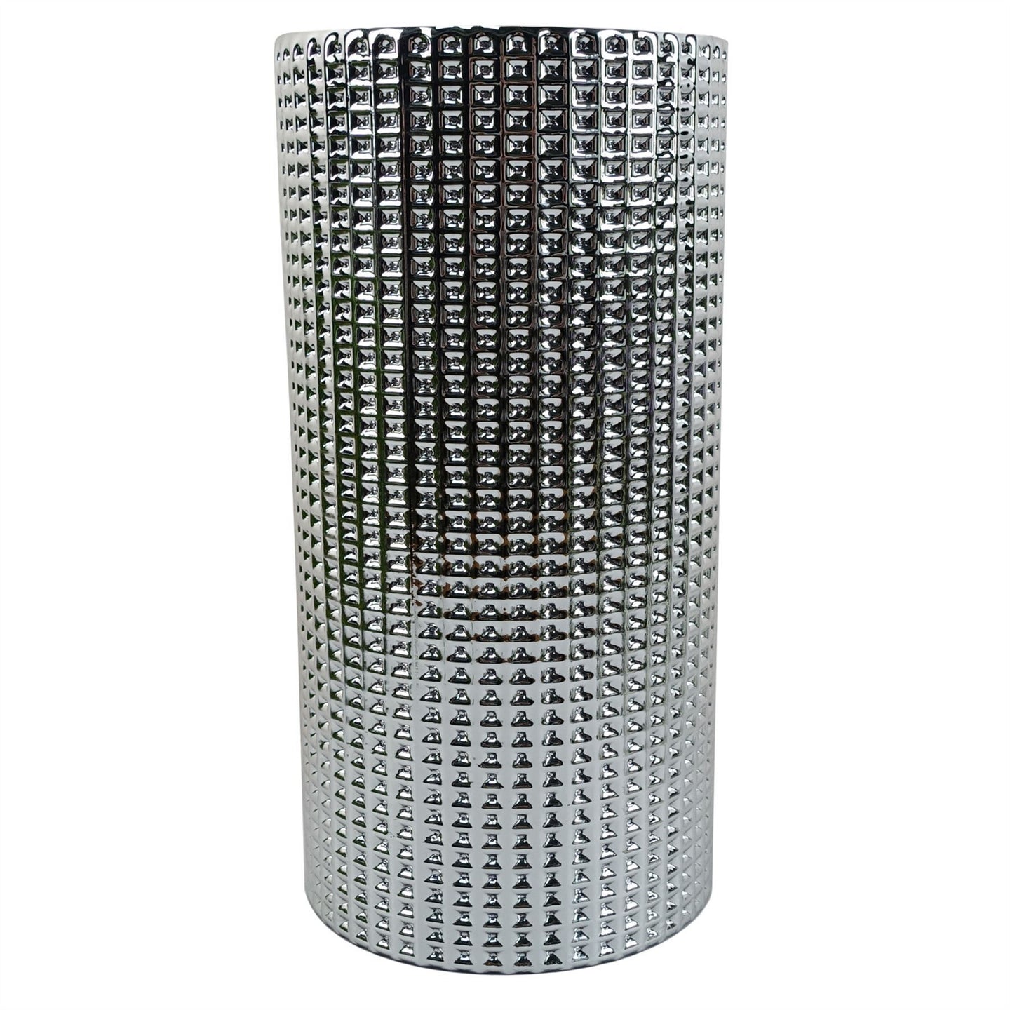 30cm Silver Dot Glass Vase - Nexellus