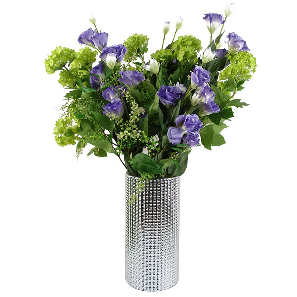 30cm Silver Dot Glass Vase - Nexellus