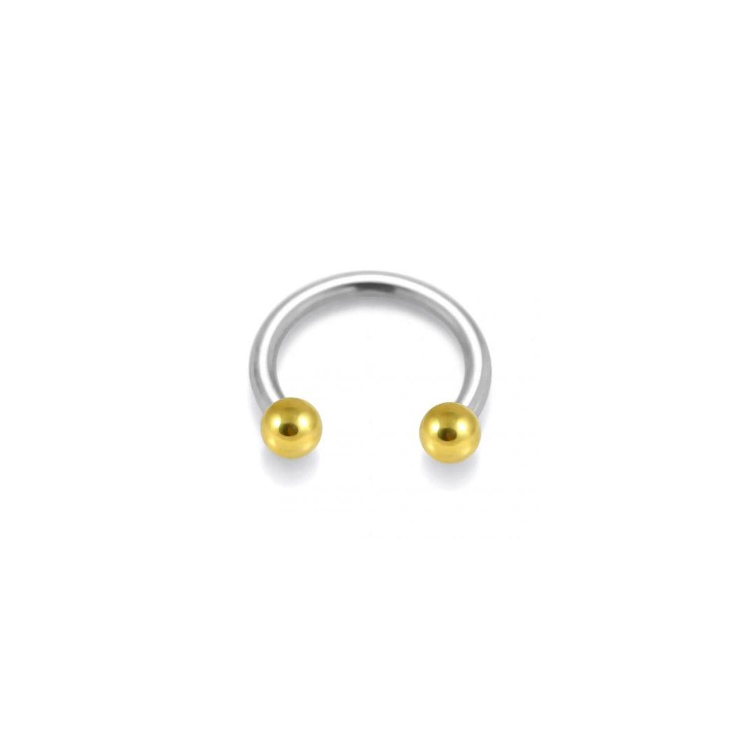 316L Surgical Steel Circular Barbell with Anodised Ball - Nexellus