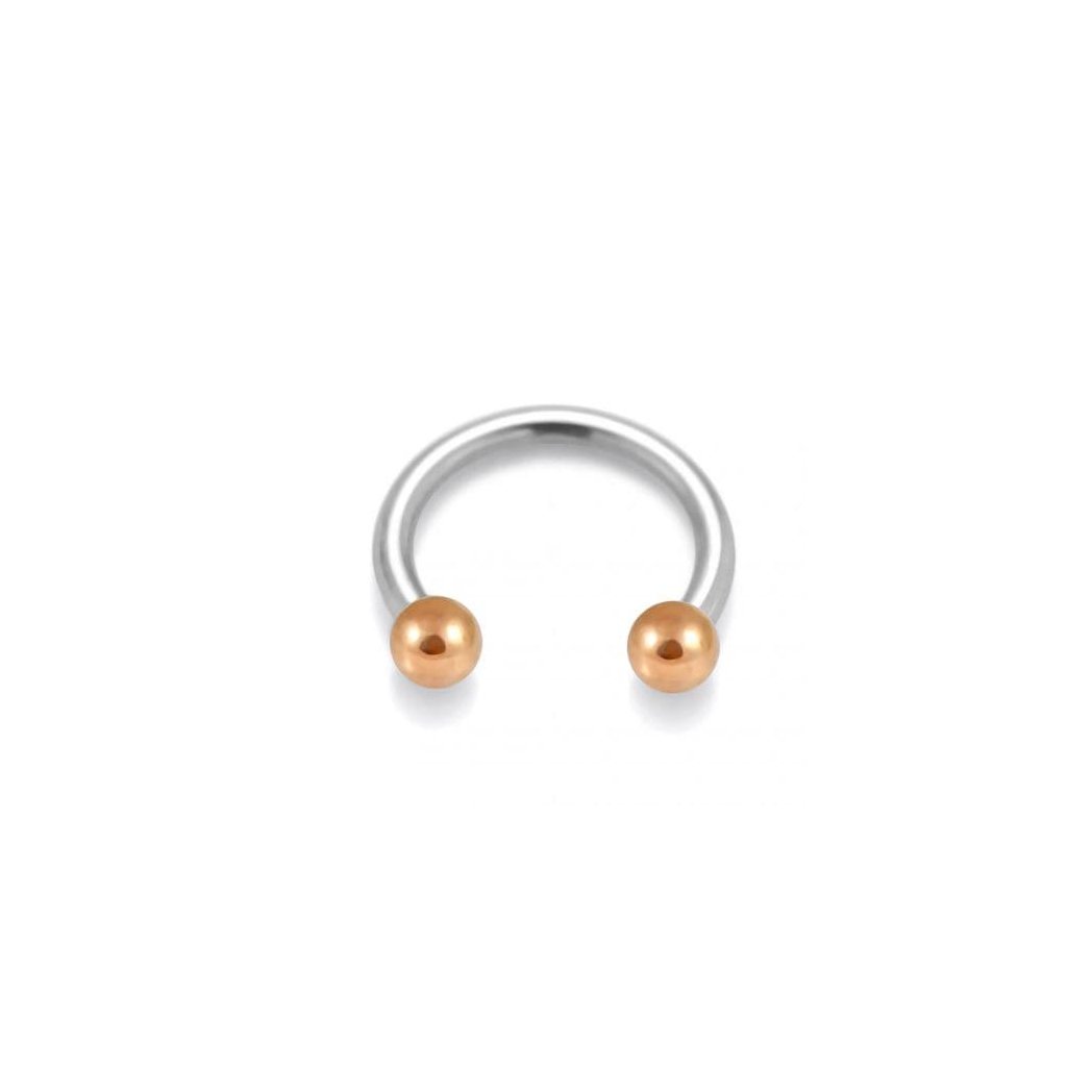 316L Surgical Steel Circular Barbell with Anodised Ball - Nexellus