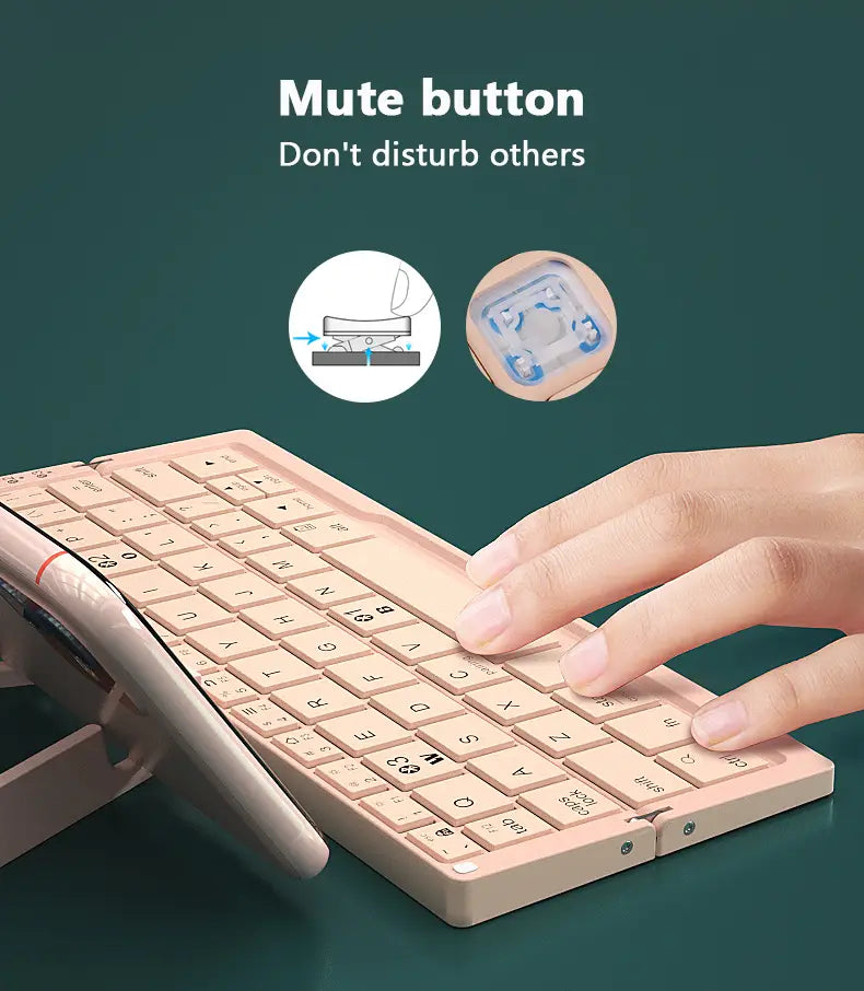 Mini teclado plegable teclado inalámbrico compatible con bluetooth