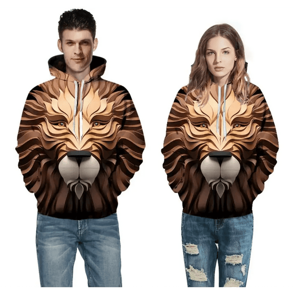 3d digital printing with hat clothing men & women models hooded - Nexellus