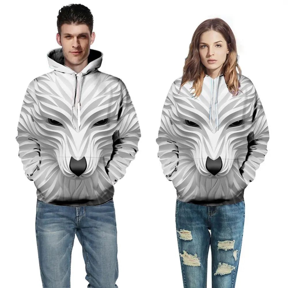 3d digital printing with hat clothing men & women models hooded - Nexellus