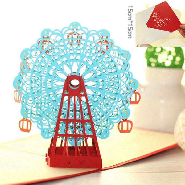 3D Ferris Wheel 3D Pop Up Greeting Card - Nexellus