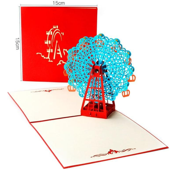 3D Ferris Wheel 3D Pop Up Greeting Card - Nexellus