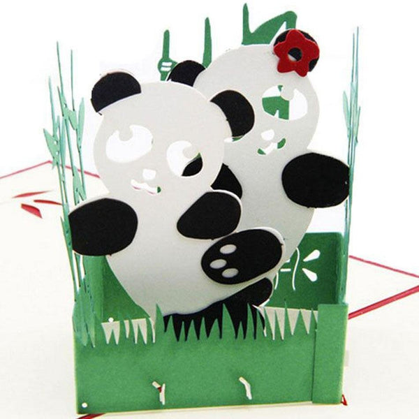 3D Handmade Panda Pop Up Greeting Card - Nexellus