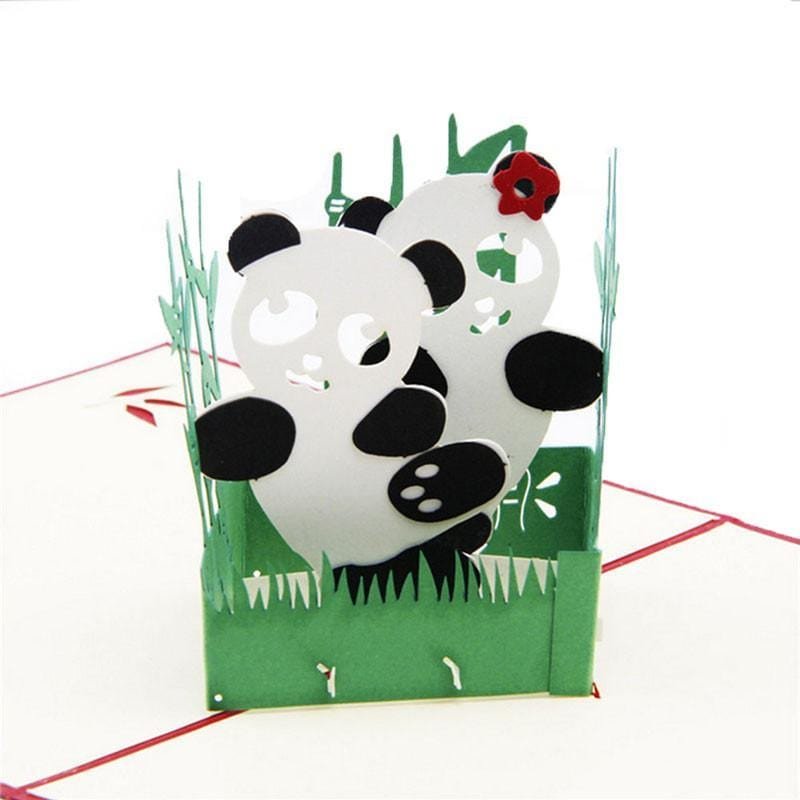 3D Handmade Panda Pop Up Greeting Card - Nexellus