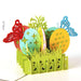 3d POP Butterfly Moon Star , Easter Eggs Greeting Card - Nexellus