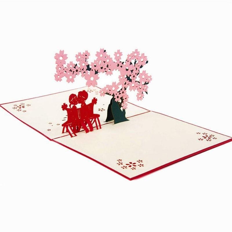 3d Pop Cherry Tree Love card - Valentine's day Card - Nexellus