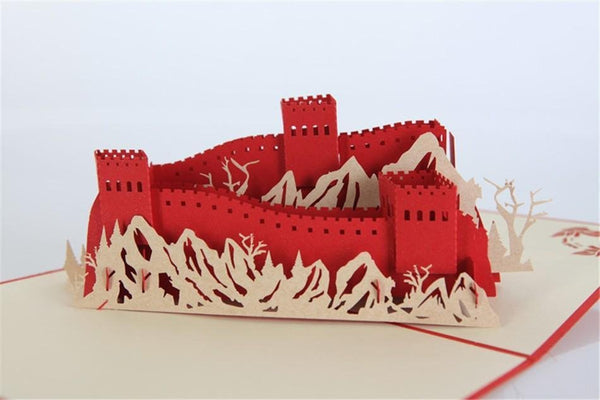 3D Pop The great Wall of China Greeting Card - Nexellus