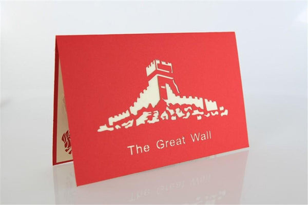 3D Pop The great Wall of China Greeting Card - Nexellus