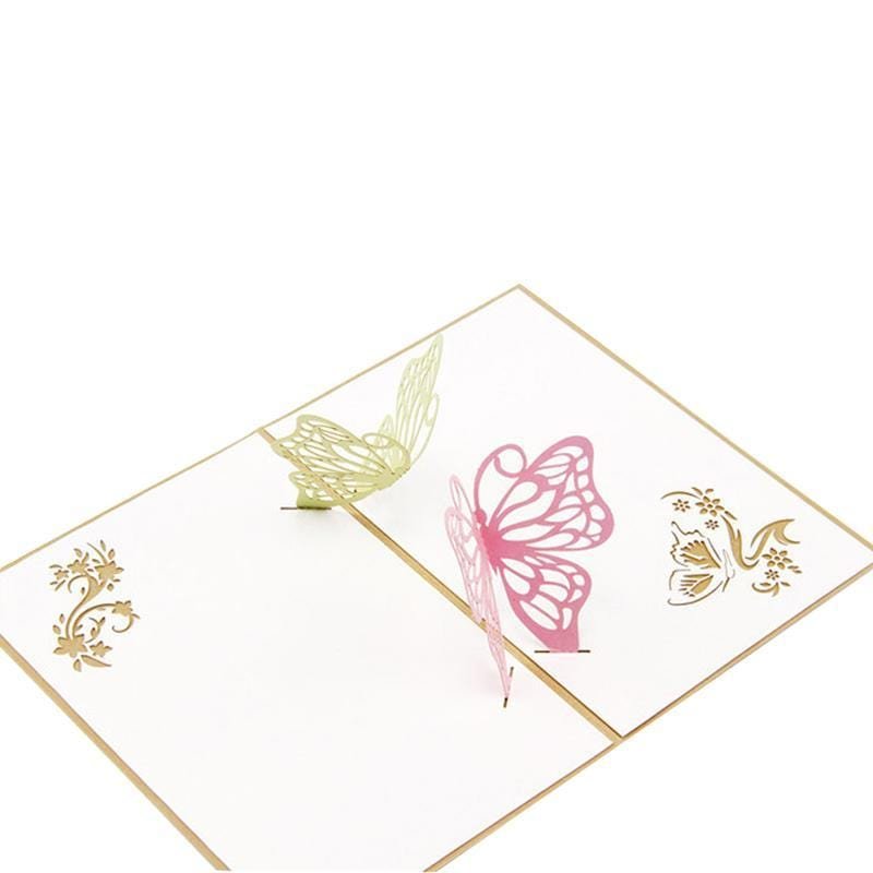 3D POP Two Butterfly Greeting Card - Nexellus