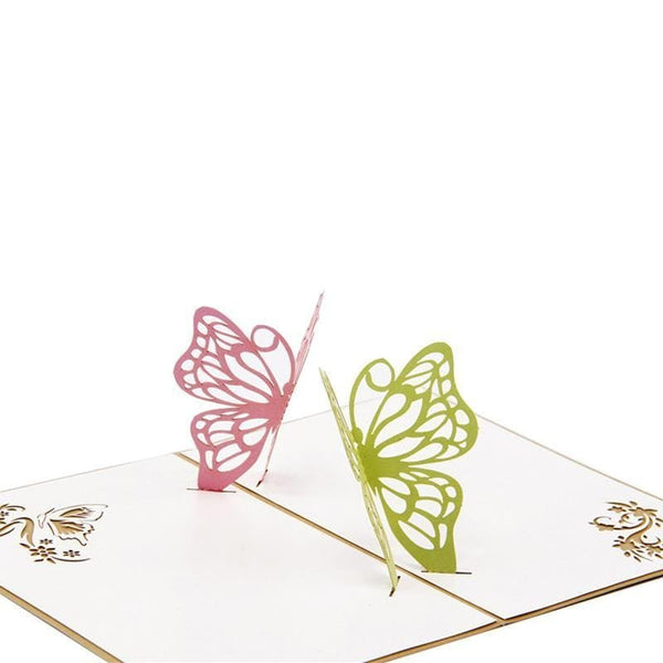 3D POP Two Butterfly Greeting Card - Nexellus