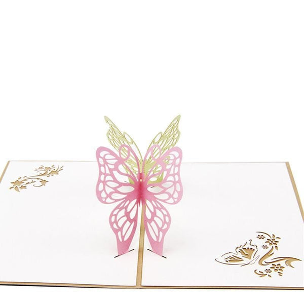 3D POP Two Butterfly Greeting Card - Nexellus