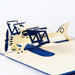 3D Pop Up Airplane Greeting Card - Blue - Nexellus