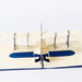 3D Pop Up Airplane Greeting Card - Blue - Nexellus