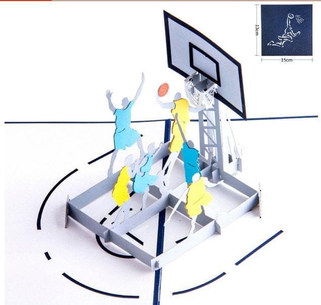 3D pop up Basketball Greeting Card - Nexellus