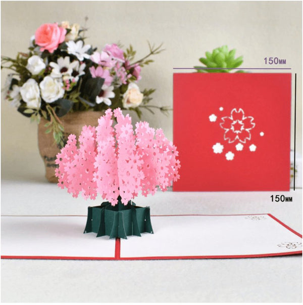 3D POp Up Cherry Blossom Tree e Greeting Card - Nexellus