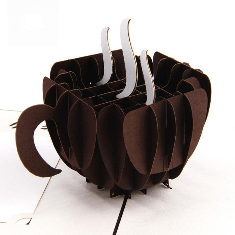 3d Pop Up Coffee Cup Greeting Card - Nexellus