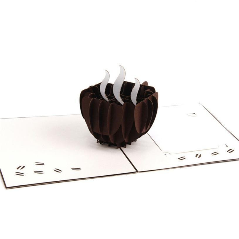 3d Pop Up Coffee Cup Greeting Card - Nexellus