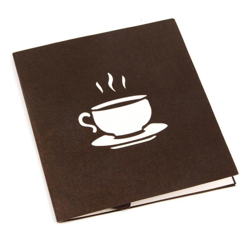 3d Pop Up Coffee Cup Greeting Card - Nexellus