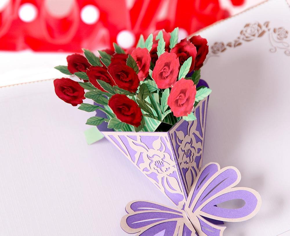 3D Pop Up Flower Bouquet Greeting Card - Nexellus