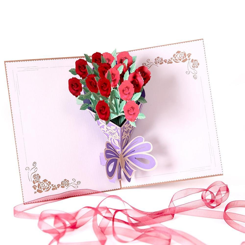 3D Pop Up Flower Bouquet Greeting Card - Nexellus