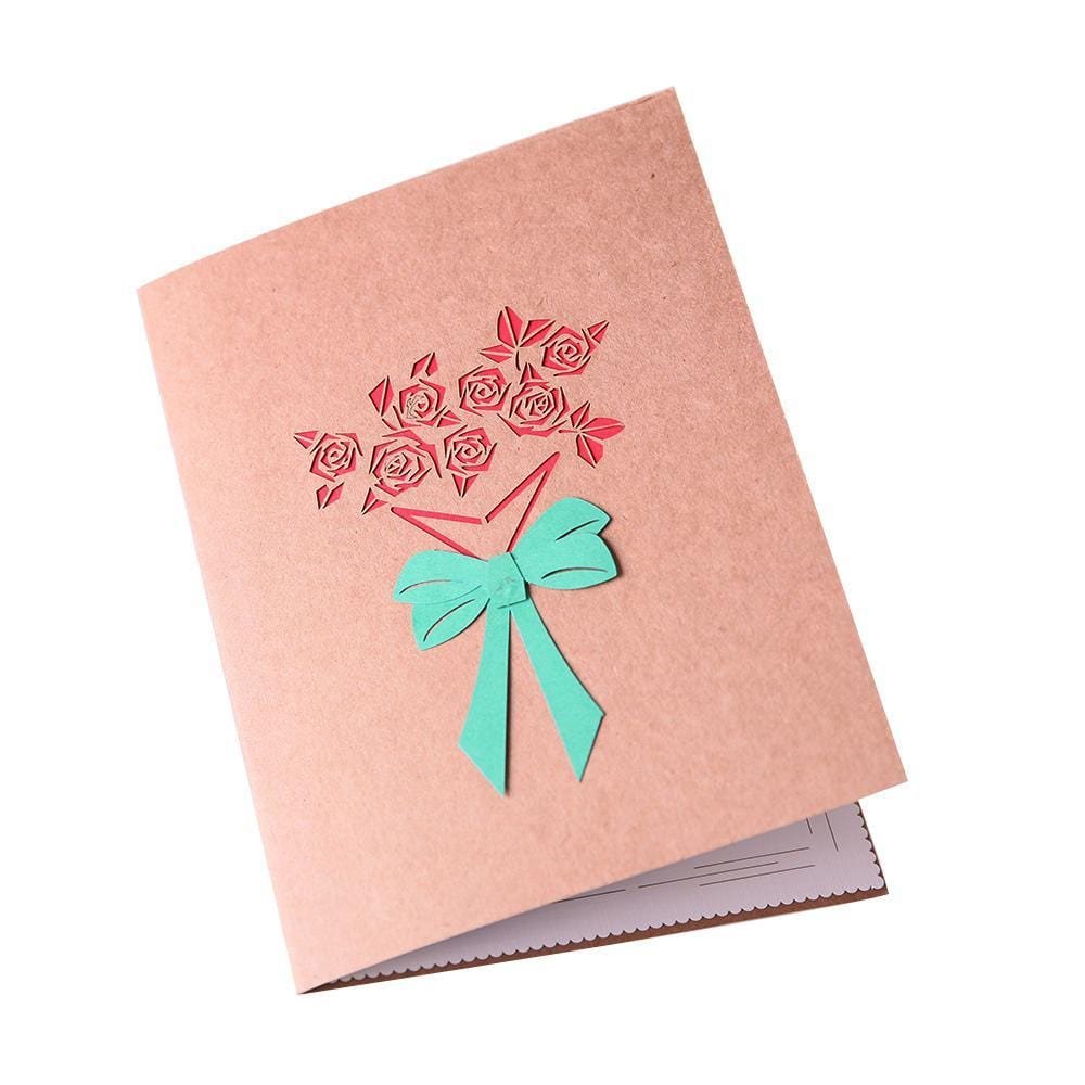 3D Pop Up Flower Bouquet Greeting Card - Nexellus