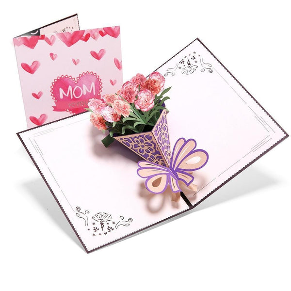 3D Pop Up Flower Bouquet MOM - Mother's Day Greeting Card - Nexellus