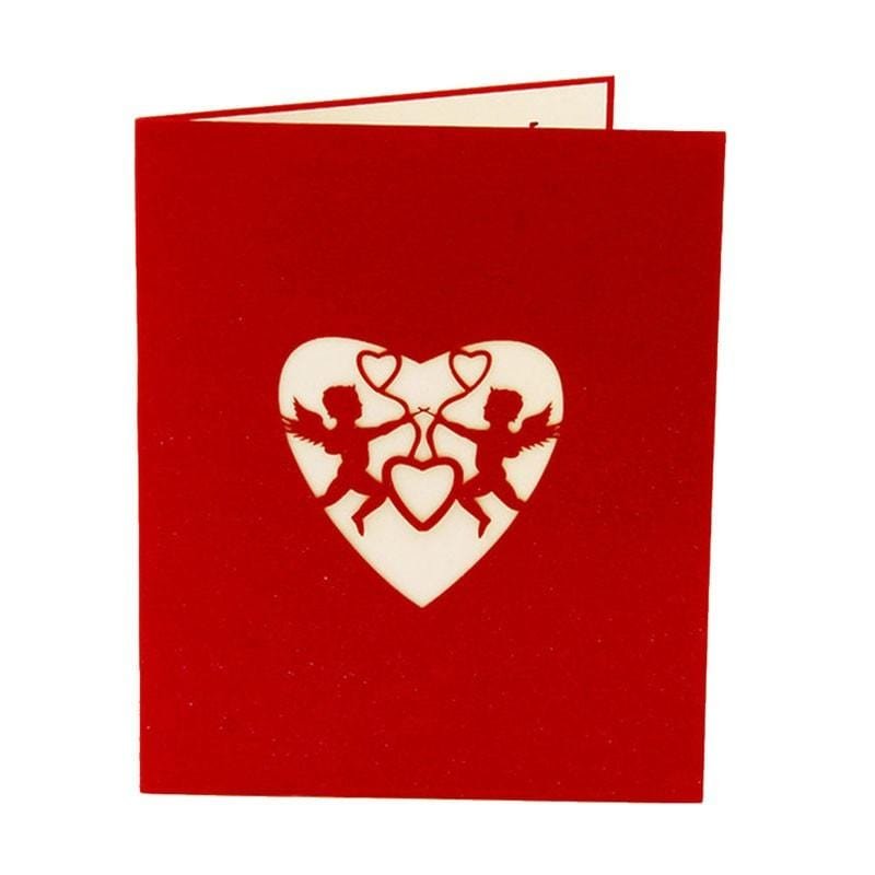 3D Pop Up Handmade Cupid Heart Greeting Card - Nexellus