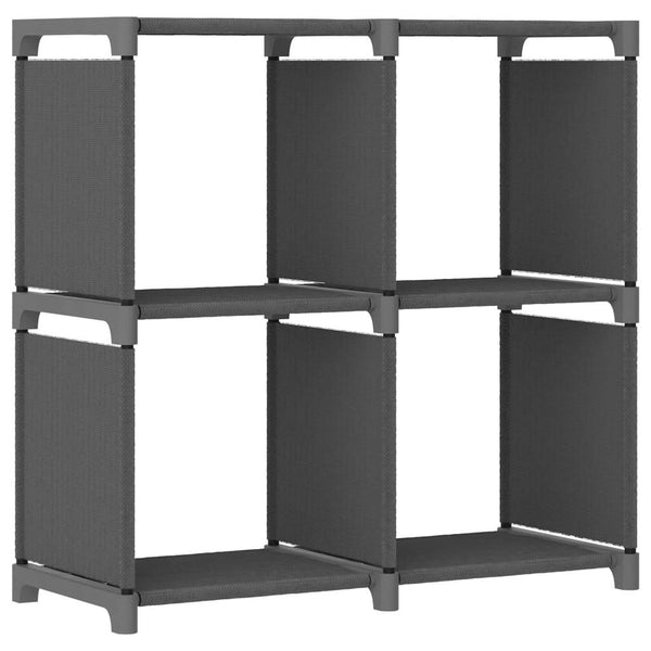 4 - Cube Display Shelf Grey 69x30x72.5 cm Fabric - Nexellus