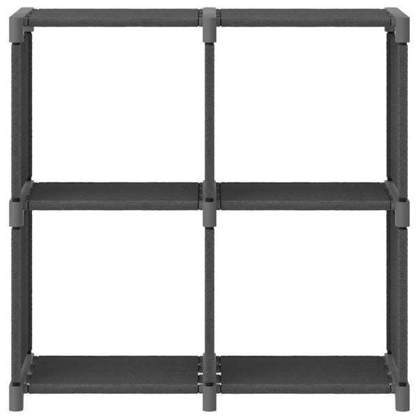 4 - Cube Display Shelf Grey 69x30x72.5 cm Fabric - Nexellus