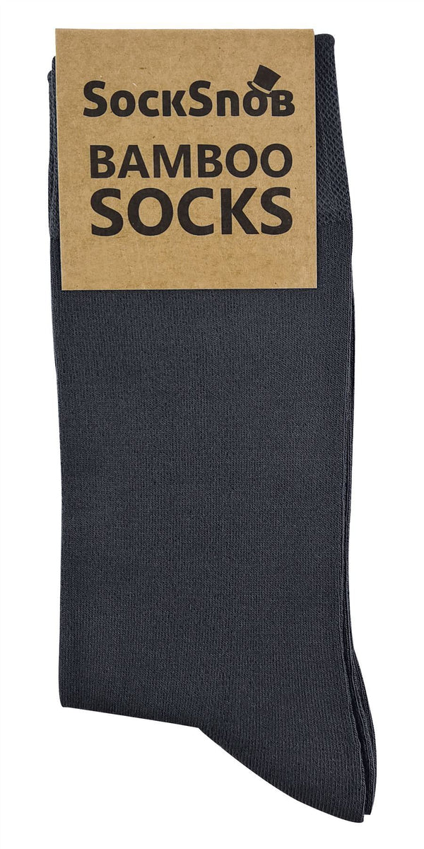 4 PAIRS Ladies Bamboo Crew Socks - CR2 (4 - 8 UK / Grey) - Nexellus