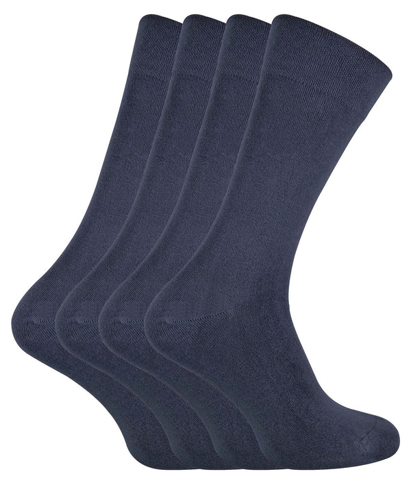 4 PAIRS Ladies Bamboo Crew Socks - CR2 (4 - 8 UK / Grey) - Nexellus