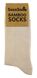 4 PAIRS Ladies Bamboo Crew Socks - CR2 (4 - 8 UK / Natural) - Nexellus