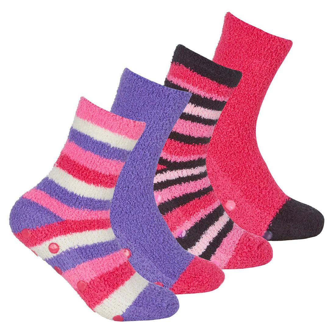 4 Pairs Ladies Cosy Thermal Slipper Bed Socks - Nexellus