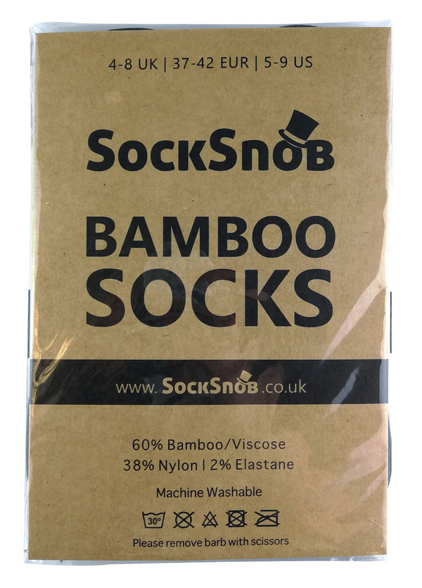 4 PAIRS Ladies Invisible Bamboo Socks - INV2 (4 - 8 UK / Black) - Nexellus