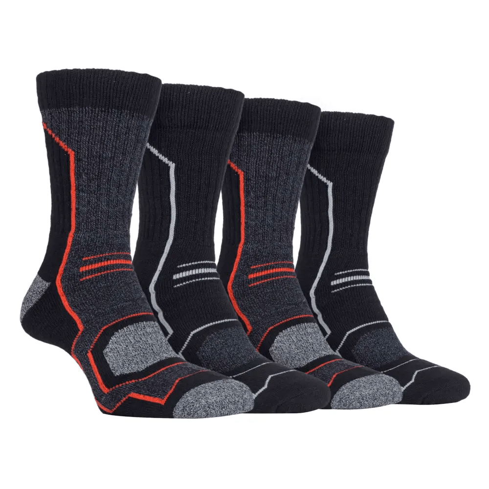 4 pairs mens anti blister breathable hiking socks - Nexellus