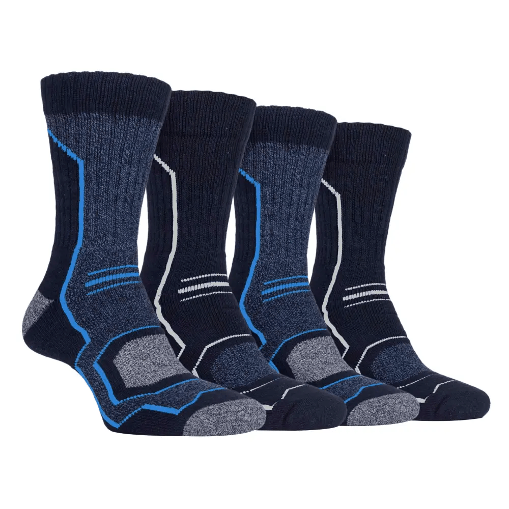 4 pairs mens anti blister breathable hiking socks - Nexellus