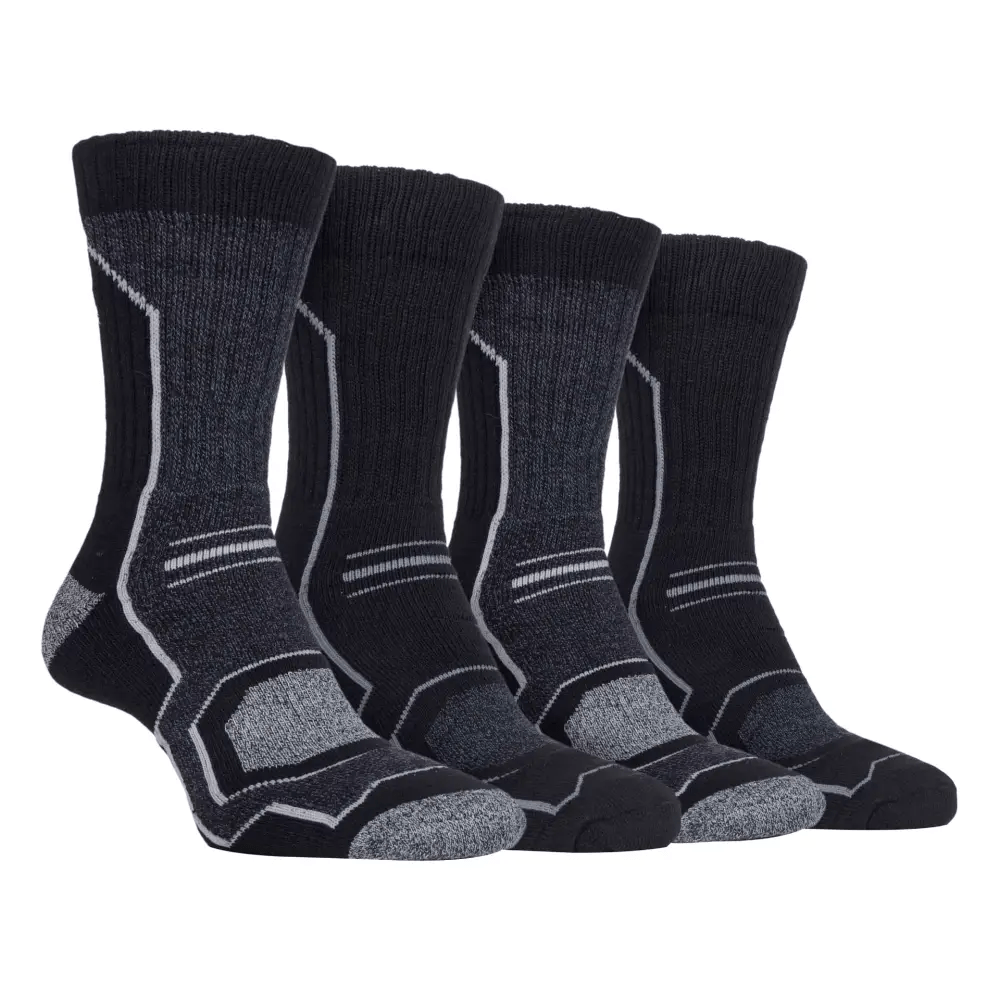 4 pairs mens anti blister breathable hiking socks - Nexellus