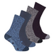 4 Pairs Mens Cosy Thermal Slipper Bed Socks - Nexellus