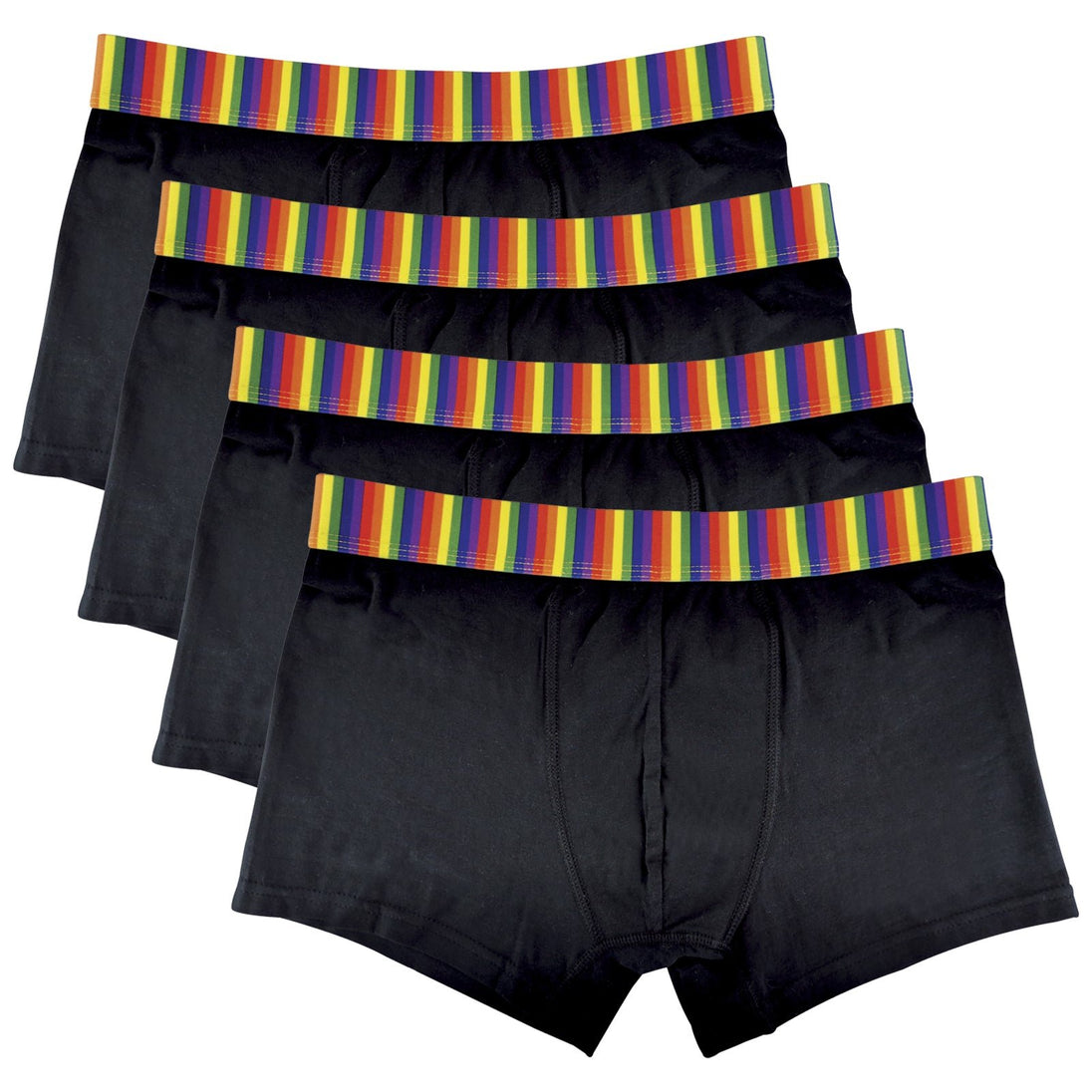 4 Pairs Mens Cotton Novelty Rainbow Boxer Shorts - Nexellus